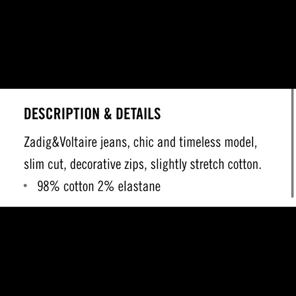 Zadig&voltaire black like new jeans - Picture 7 of 8